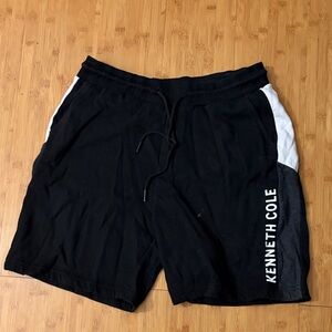 Kenneth Cole Men's Black Shorts with White Detail